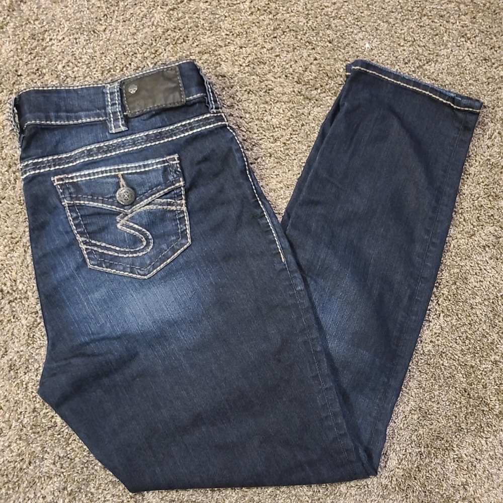 Silver skinny jeans